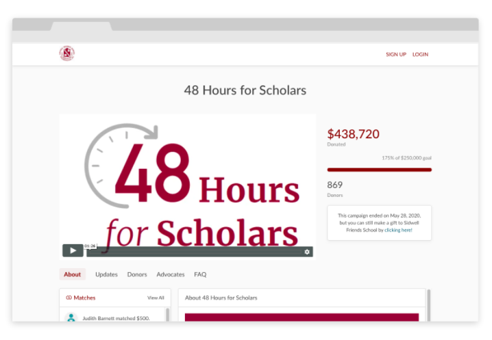 48 hours for scholars campaign