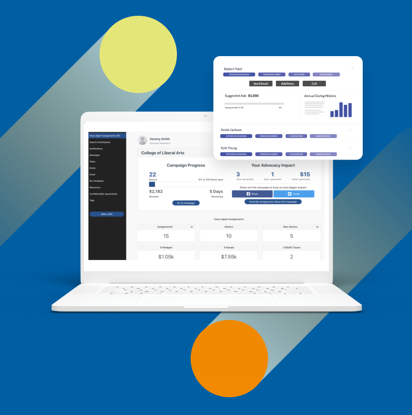 GC Volunteer Management dashboard displaying campaign progress and advocacy impact.