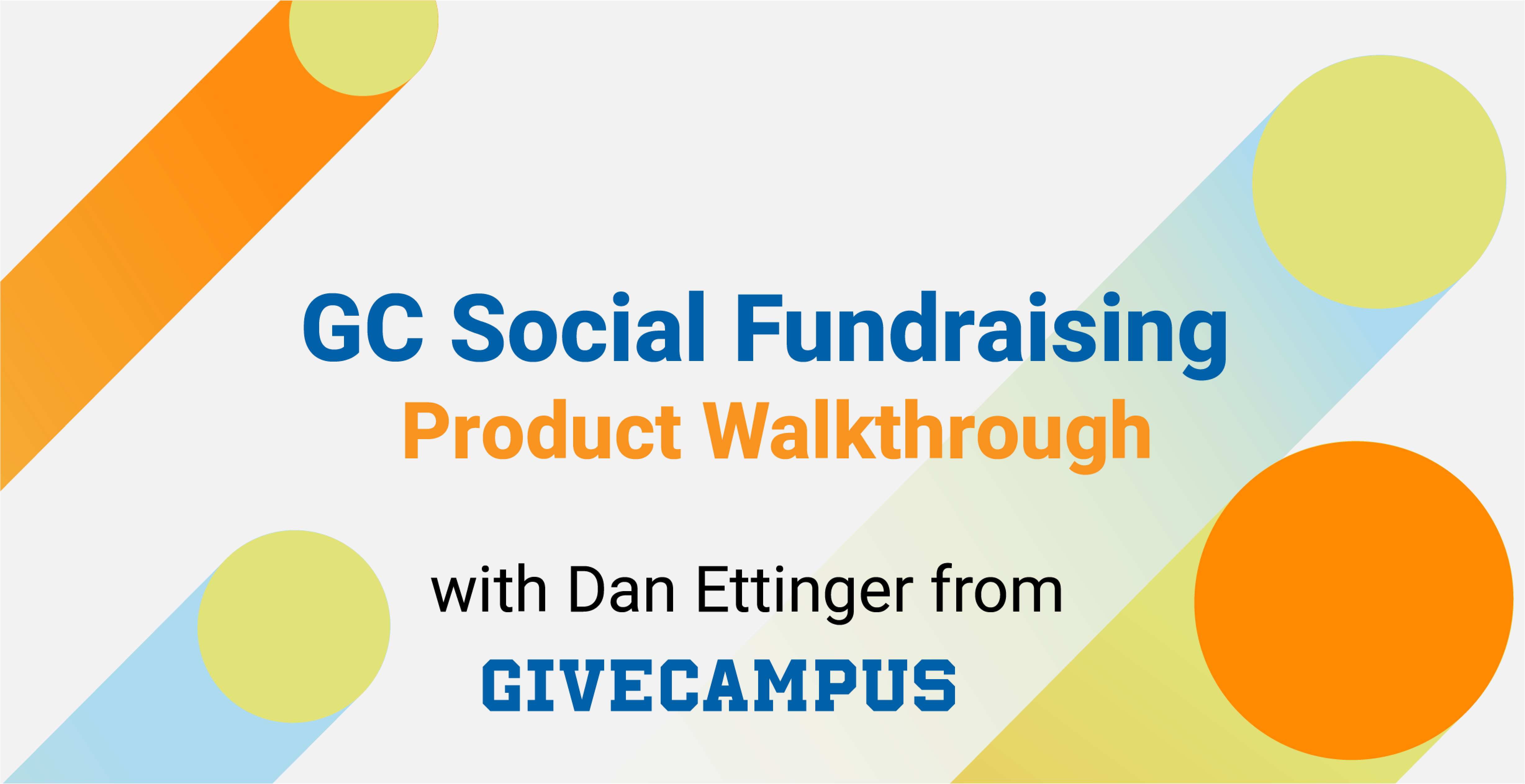 GC Social Fundraising Platform walkthrough video.