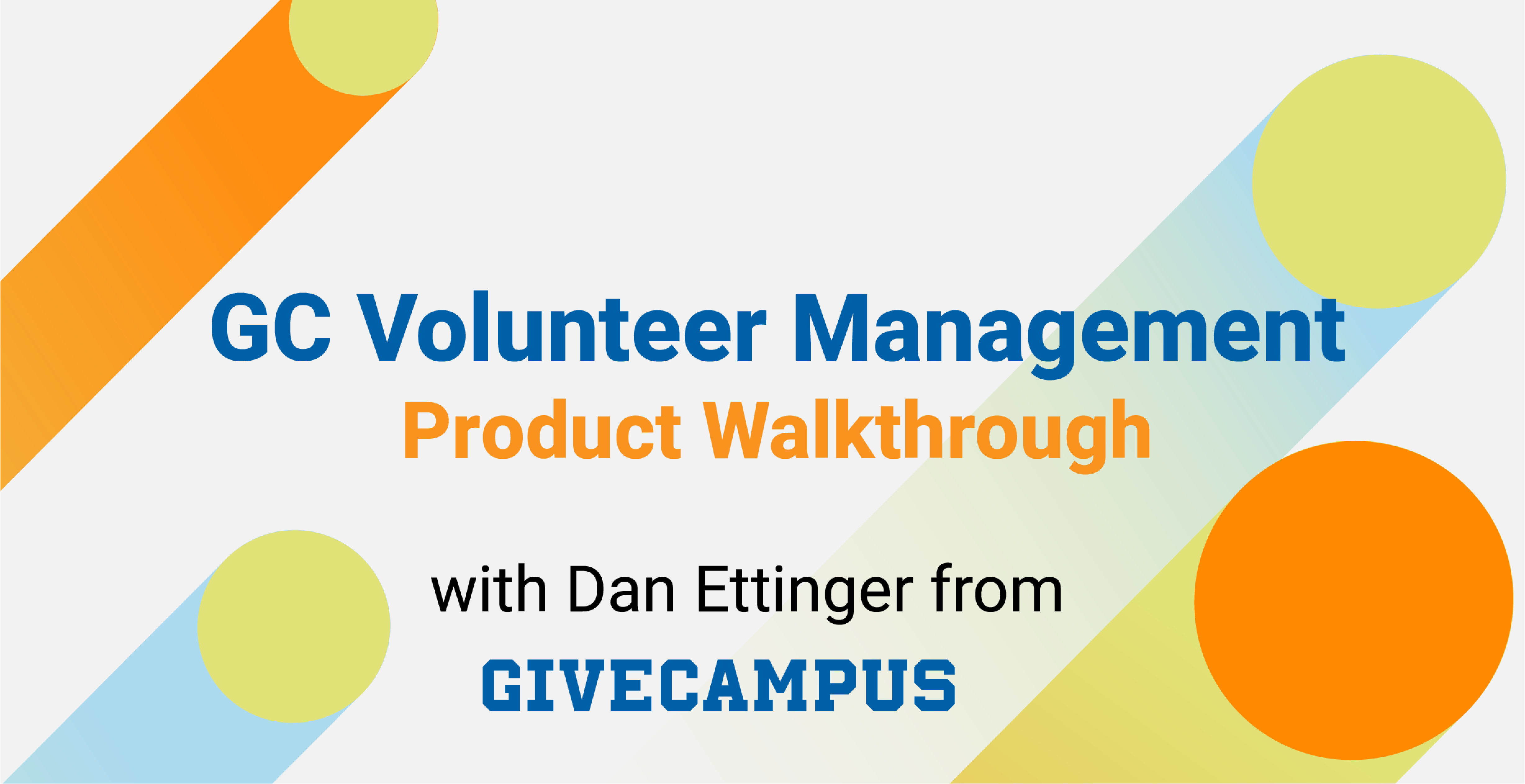 GC Volunteer Management software walkthrough video.