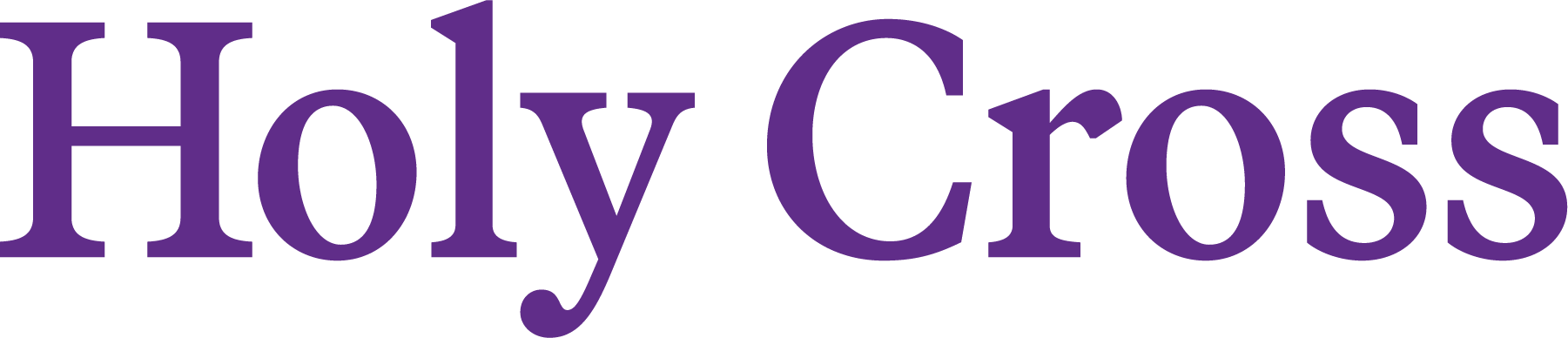 Purple logo for the College of the Holy Cross