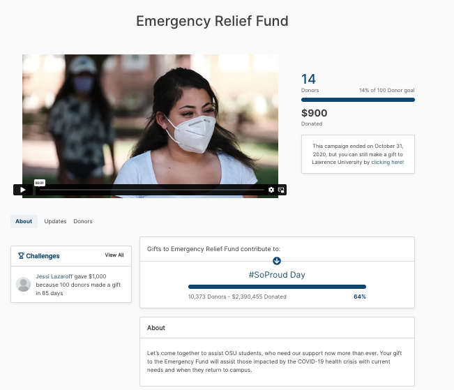 Example Community/Emergency Relief Campaign