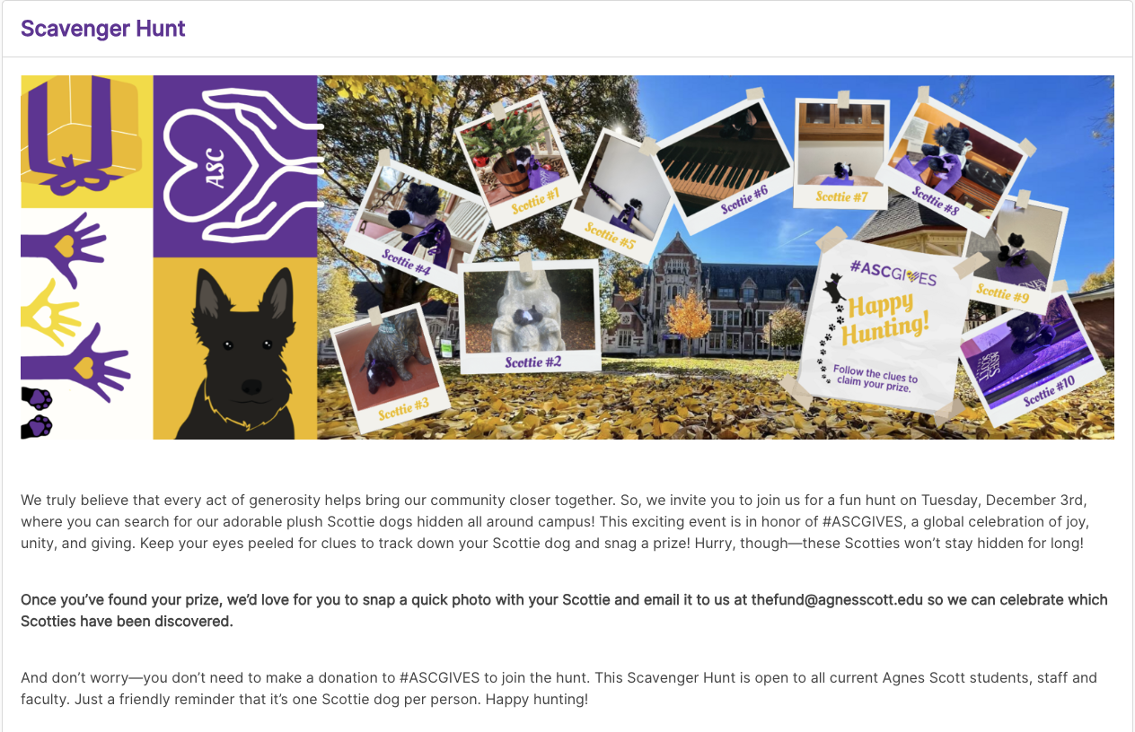 Agnes Scott College GivingTuesday 2025