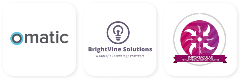 Omatic, Brightvine, and Importacular logos.