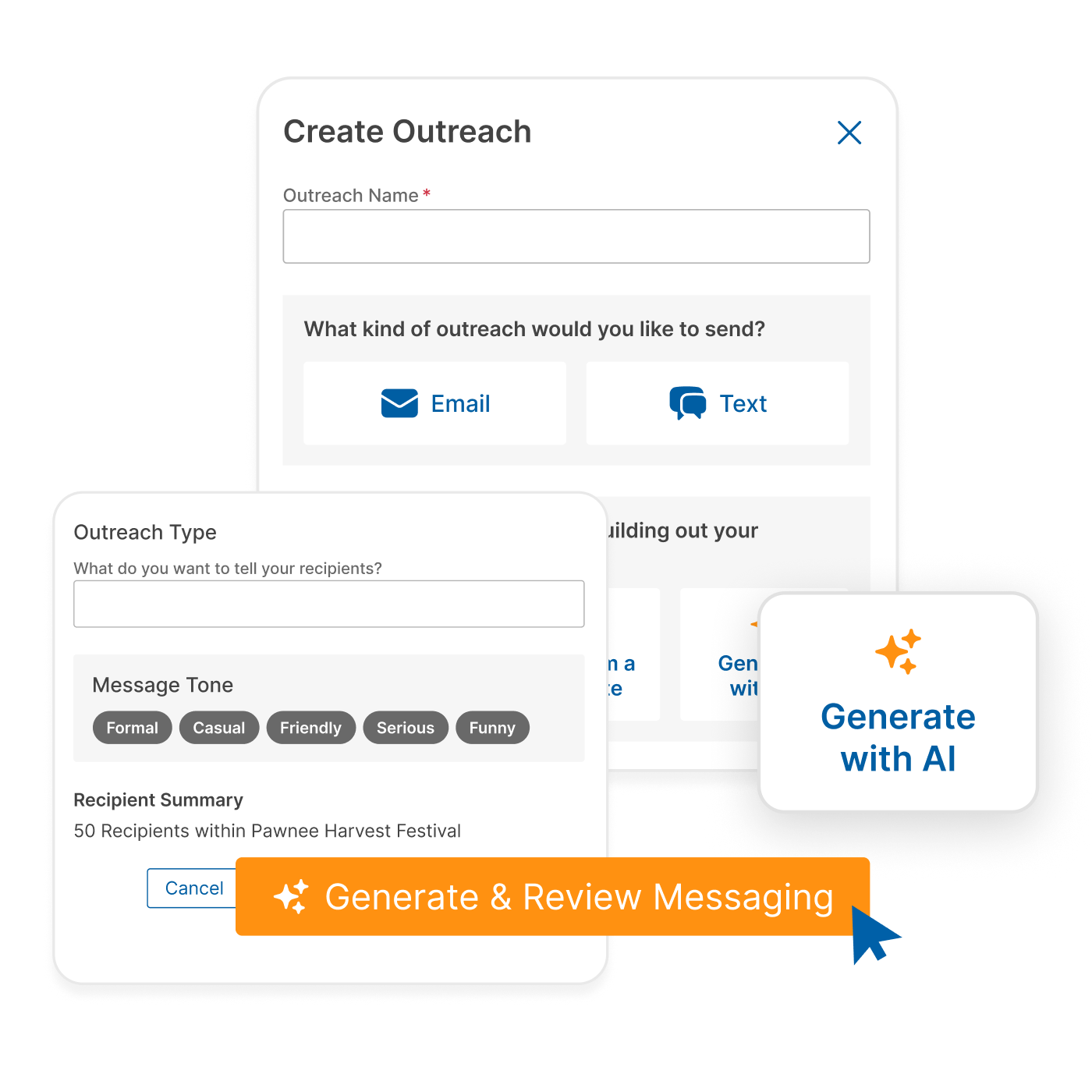 Generate outreach UI