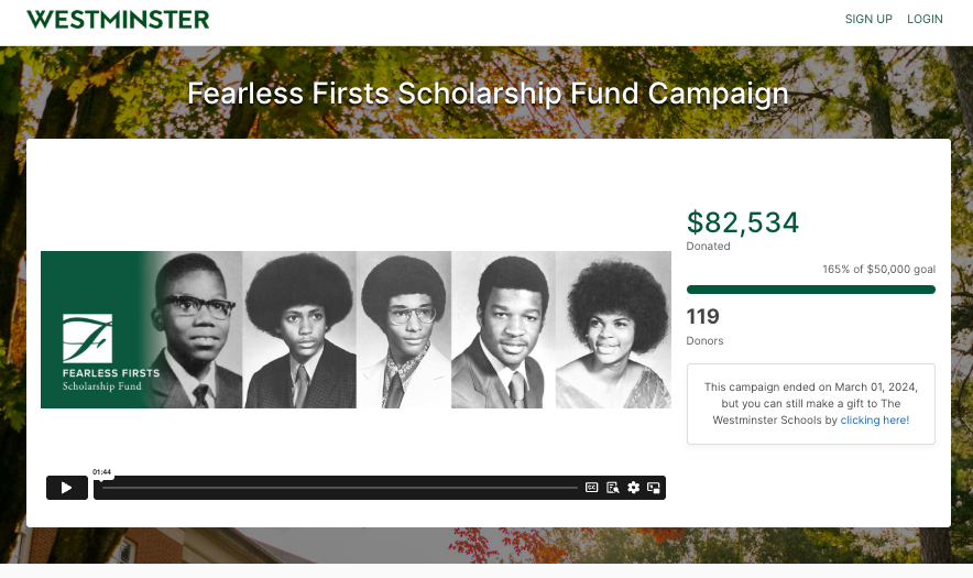 The Westminster Schools Fearless Firsts Campaign