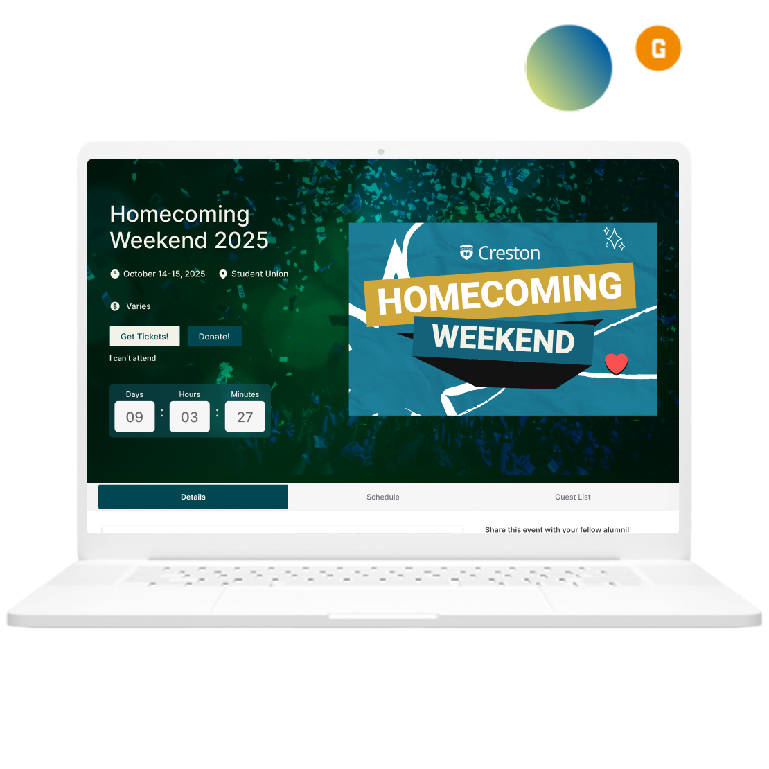 GC Event page