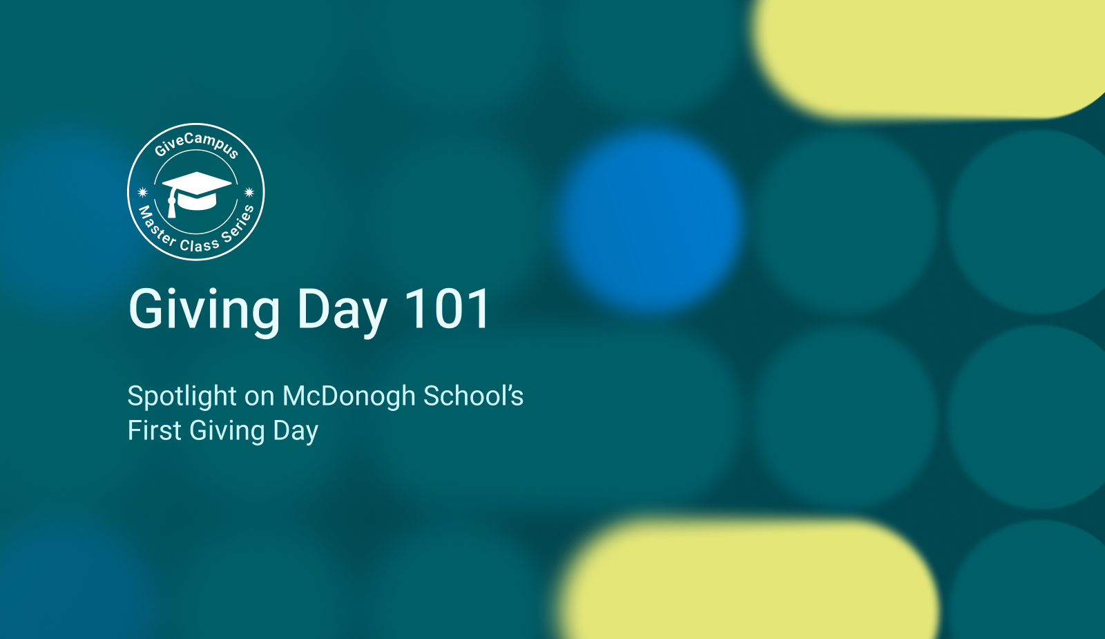 McDonogh School Giving Day Masterclass