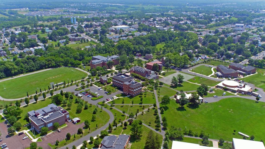 Aerial view of The Perkiomen School campus.