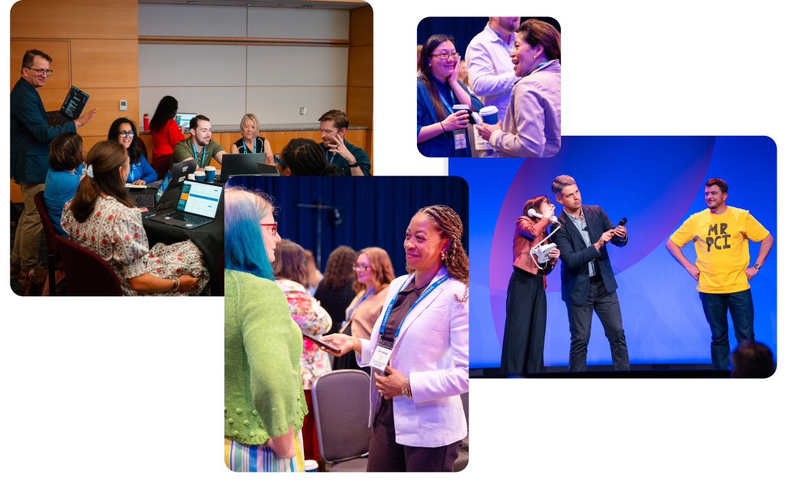 A composite of four photos of attendees and presenters from GCPC 2026.