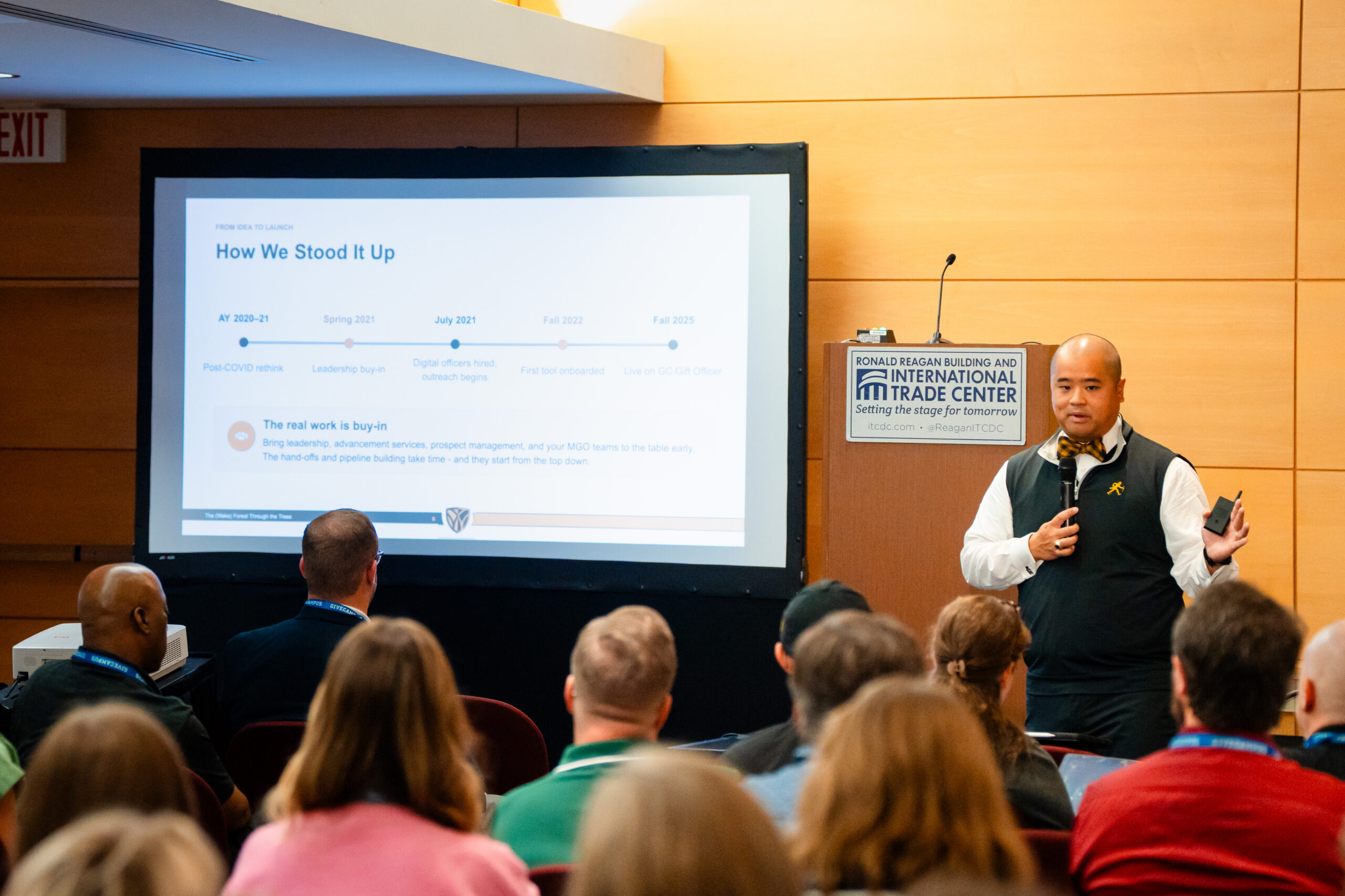 Anthony Tang of Wake Forest University addresses GCPC attendees in popular breakout session.